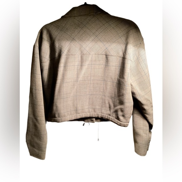 Emanuel Ungaro Beige drawstring Trendy Style Cropped Blazer with Notched Lapel 6 - Picture 4 of 5